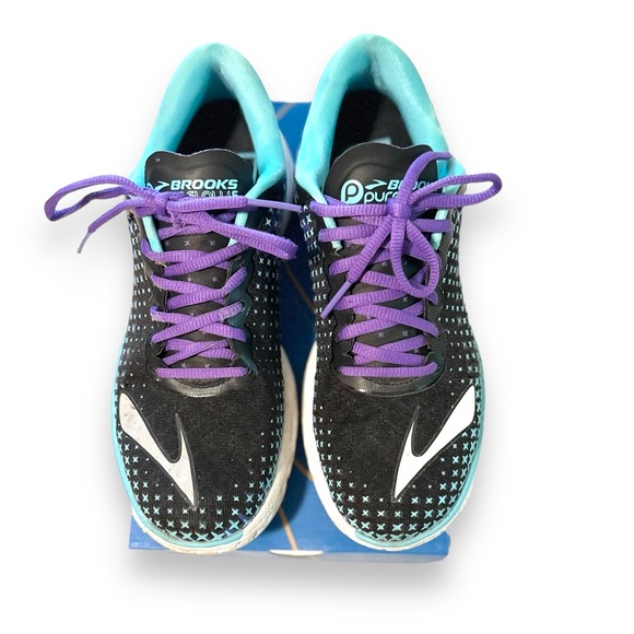 BROOKS | Women’s PureFlow 5 Running Shoes Size 9.5 Purple Turquoise EUC - Picture 1 of 10